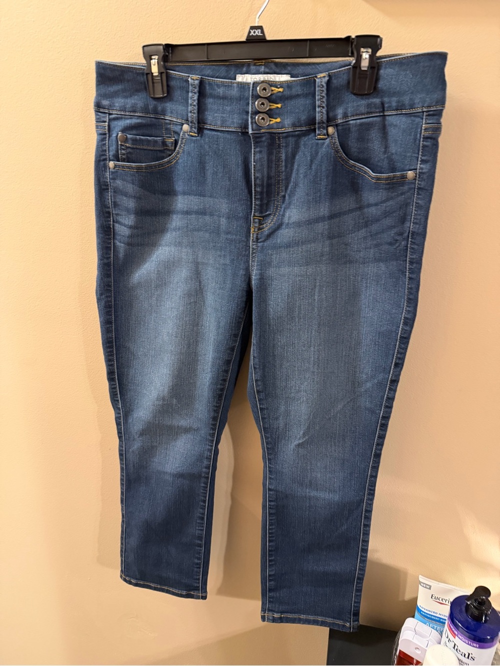 torrid Dark Blue High-Rise Jegging Cropped Jeans size 14